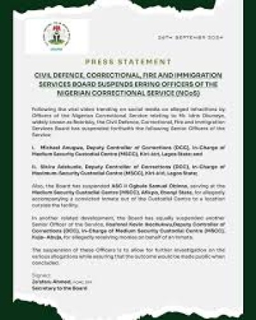 Bobrisky: Suspended officer trying to mislead Nigerians ? NCoS 