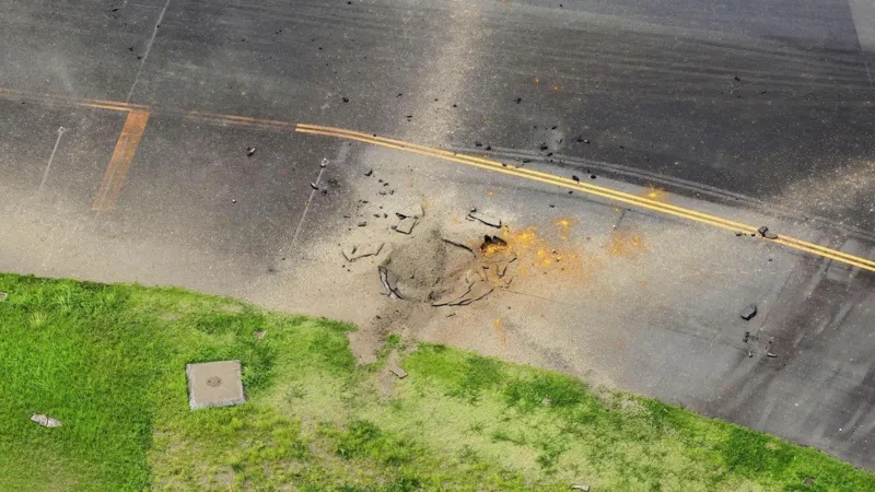 Bomb explosion grounds flights