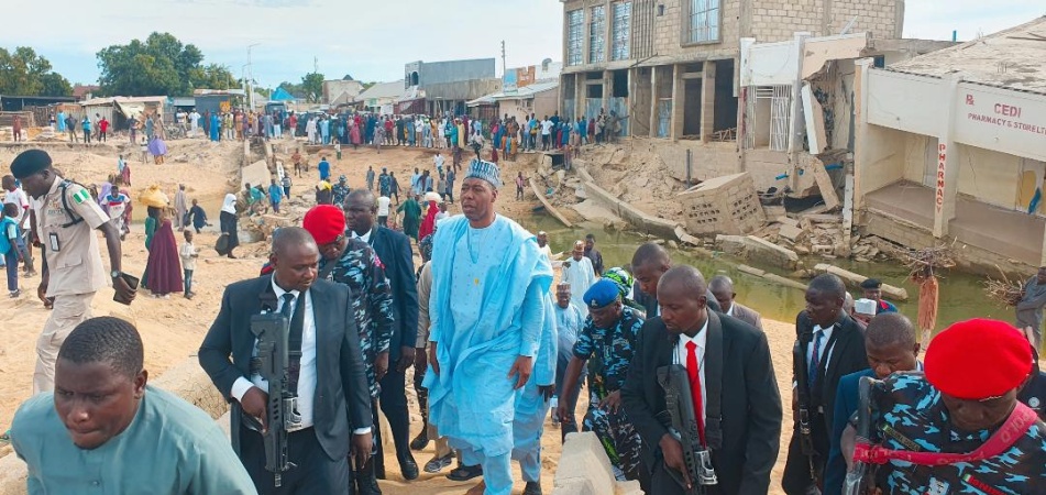 Flood: Zulum blows hot during tours of damaged roads, bridges, others