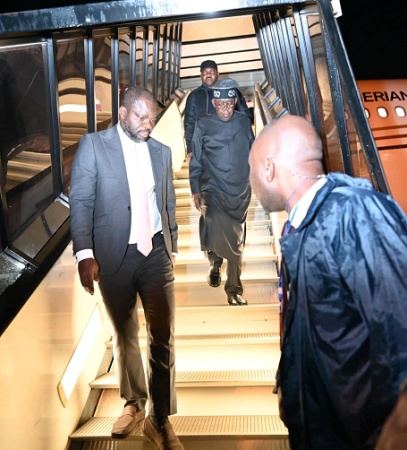 Tinubu returns from working vacation