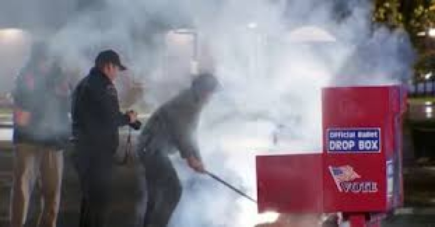 Presidential Election: Hoodlums burn ballot boxes in US