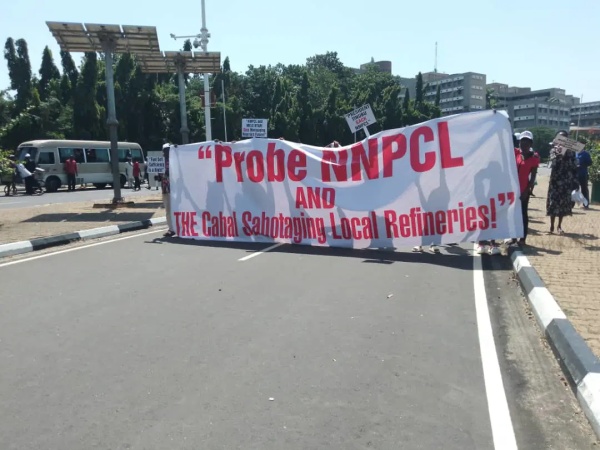 Protesters storm NASS, demand Kyari?s removal, end to PMS imports