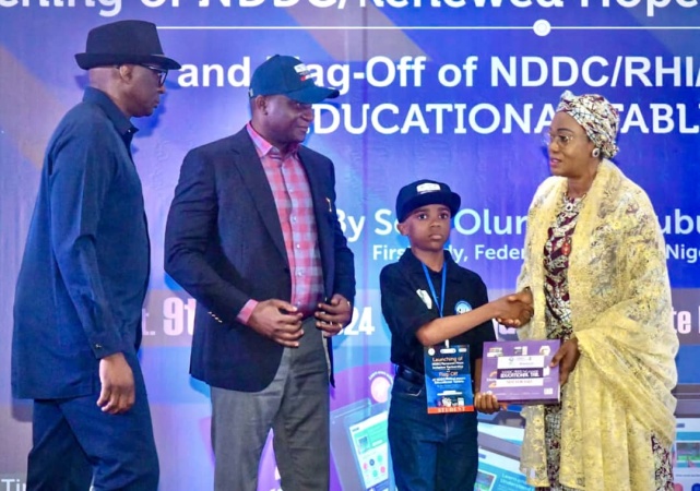First Lady partners NDDC, launches U-Lesson Educational Tablets