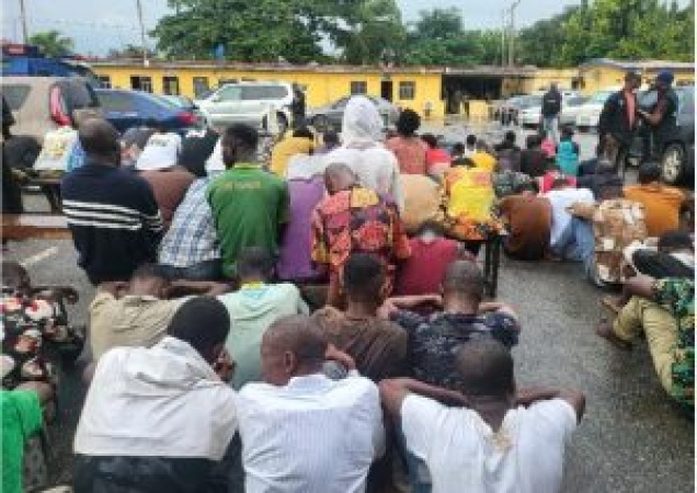 Lagos Govt apprehends 94 suspected criminals during midnight operation, recovers gun, drugs
