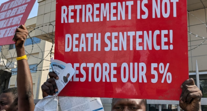 Chevron pensioners protest over grievances in Lagos