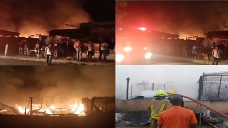 Fire razes Trademore Estate market in Abuja