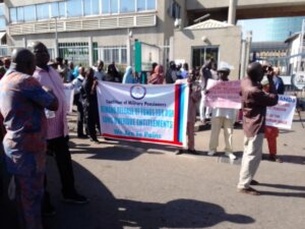Ex-servicemen protest at Federal Ministry of Finance, demand pension arrears