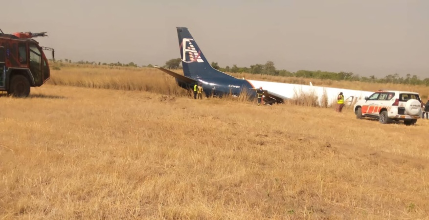 BREAKING: Abuja Airport shut as aircraft tyre bursts upon landing on runway