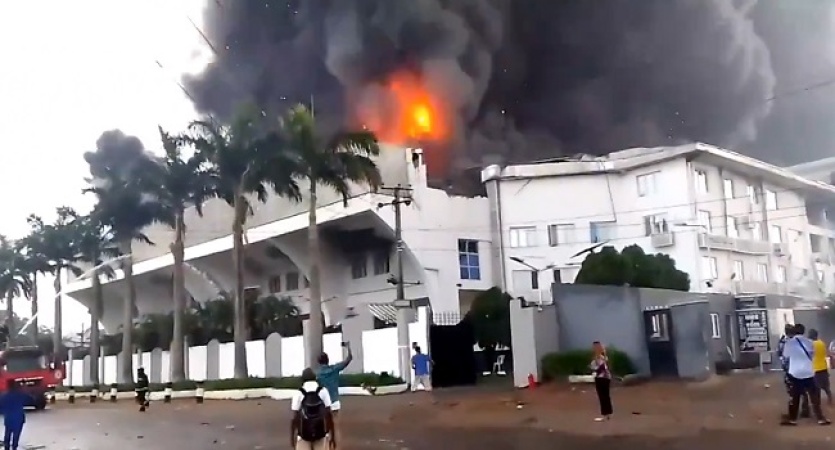 JUST IN: Worshippers trapped as fire guts church during vigil