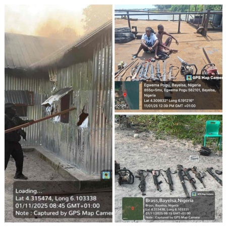 Navy raids pirates, kidnappers? camp in Bayelsa, arrests 2 suspects