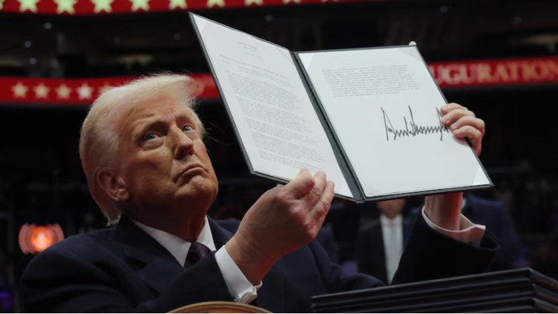Trump swiftly signs executive orders, set for immigration crackdown, others