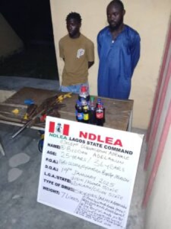 NDLEA intercepts UK-bound illicit drug consignment at Lagos airport, arrests 2