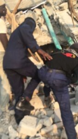 2 rescued, others trapped as 2-storey building collapses in Lekki Lagos