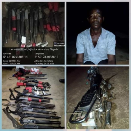 Agunechemba busts kidnap syndicate, arrests suspect, recovers 14 guns, others