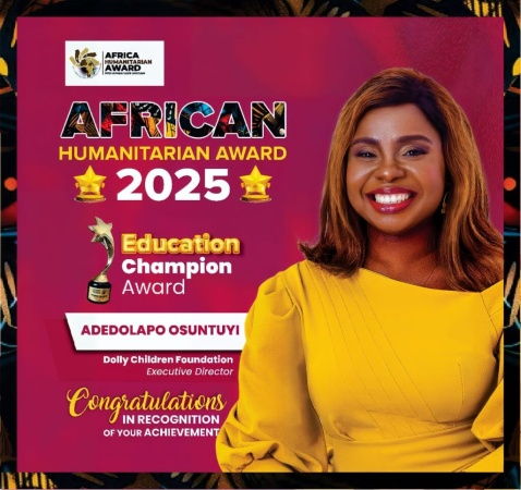 Championing Child Education: Adedolapo Osuntuyi bags top honour