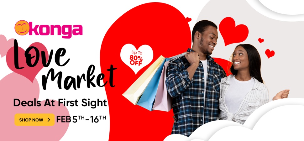 Konga celebrates love with unbeatable Valentine?s discounts, moves to help customers share love and save money this Valentine?s season