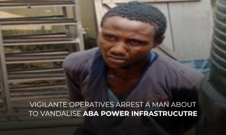 Vigilante operatives arrest man about to vandalize Aba Power infrastructure