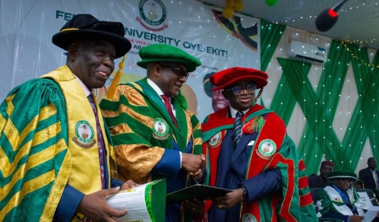FUOYE confers Honorary Doctorate on Air Peace Chairman, Onyema
