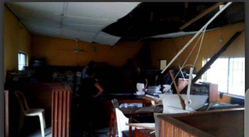 Commotion in court as ceiling collapses on judge, others in Enugu