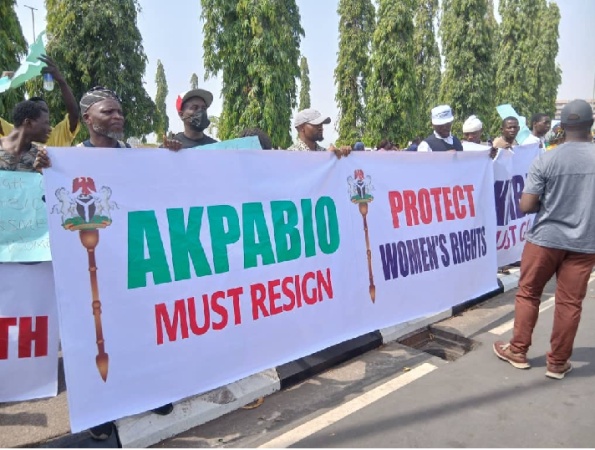 JUST IN: Pro-Natasha protesters storm National Assembly, demand Akpabio's resignation as Senate President