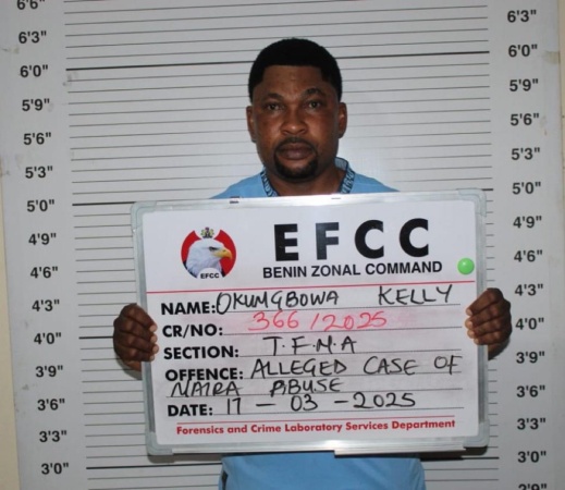 EFCC arrests Kelly Okungbowa for naira abuse