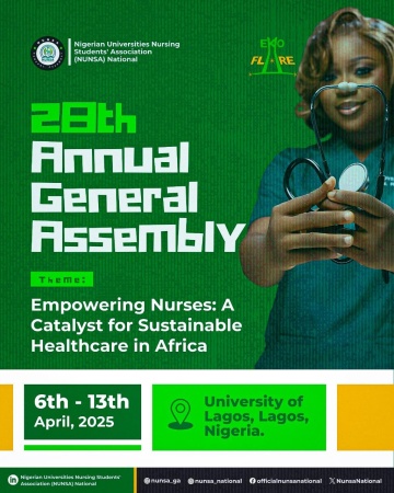 Nigerian universities nursing students to converge at UNILAG for 28th Annual General Assembly and Scientific Conference
