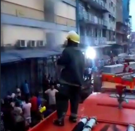 Fire guts storey building in Lagos