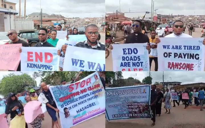 Catholics protest against kidnapping in Edo Diocese