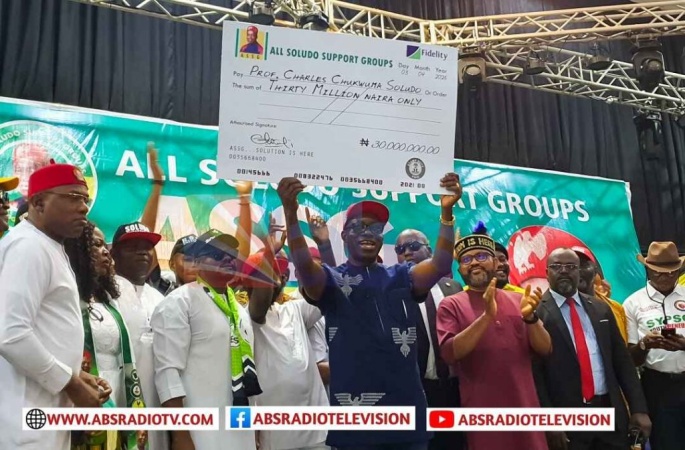 60 support groups contribute N30m to Gov. Soludo?s re-election
