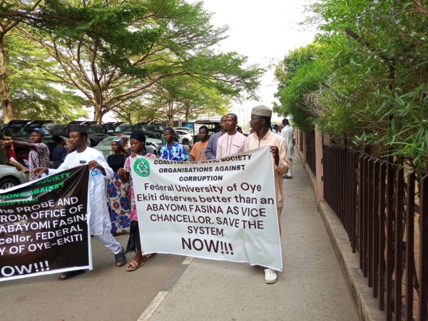 Alleged Sexual Harassment: Protesters Storm Education Ministry, Want FUOYE VC Suspended