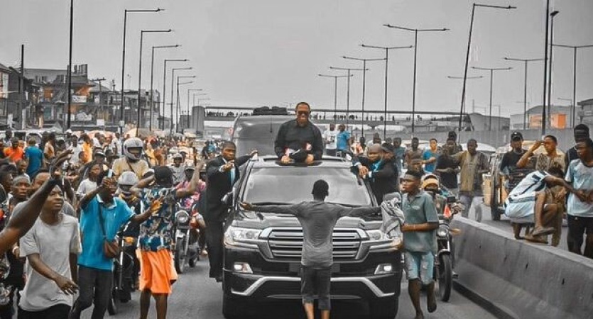Boy who stood before Peter Obi?s convoy regains freedom after months in Kirikiri prison