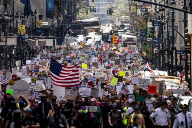 Thousands join anti-Trump protests across US