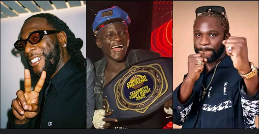 Burna Boy gifts Portable N20m for defeating Speed Darlington in celebtrty boxing match