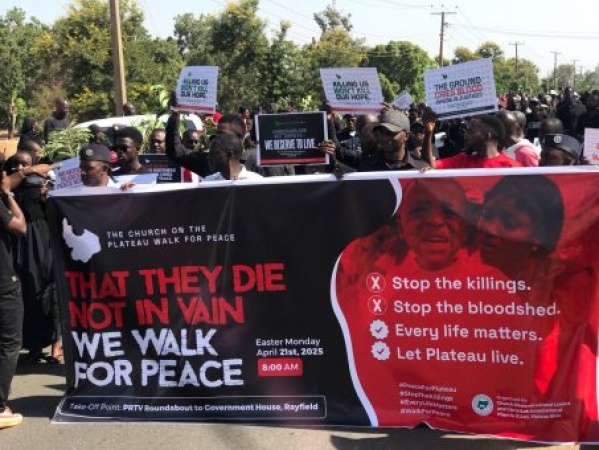JUST IN: Protests in Jos over Plateau killings