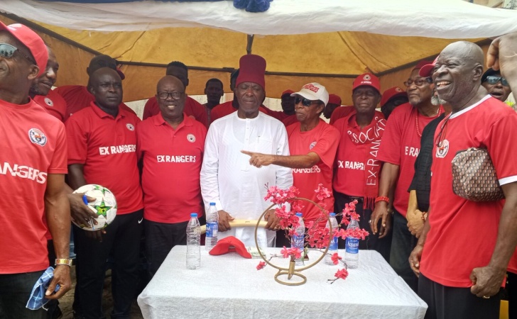 Ex Rangers Int player bid farewell to one of its own, Christian Isiadinso as he is laid to rest