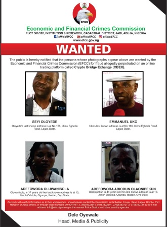 EFCC declares four wanted over CBEX crypto fraud
