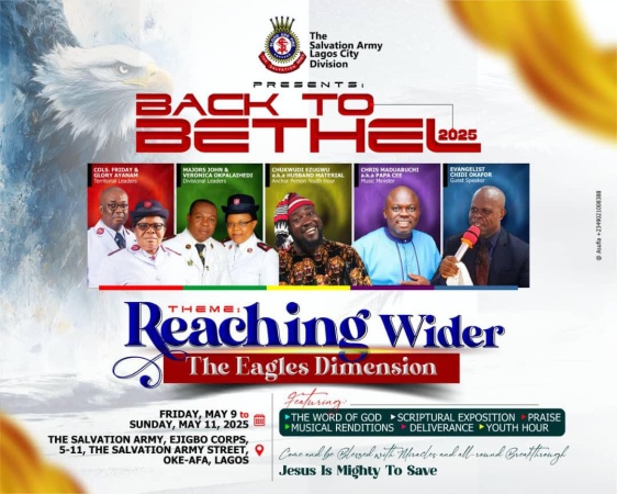 Salvationists, others converge on Lagos for ?Back to Bethel? 2025