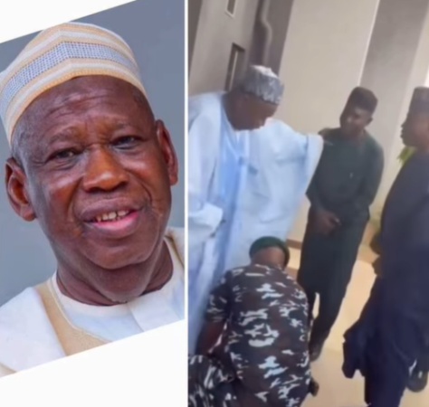 Why Ganduje?s orderly untied his shoelace ? Aide