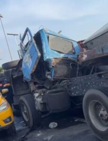 2 trucks collide, crush 2 dispatch riders on Eko Bridge 