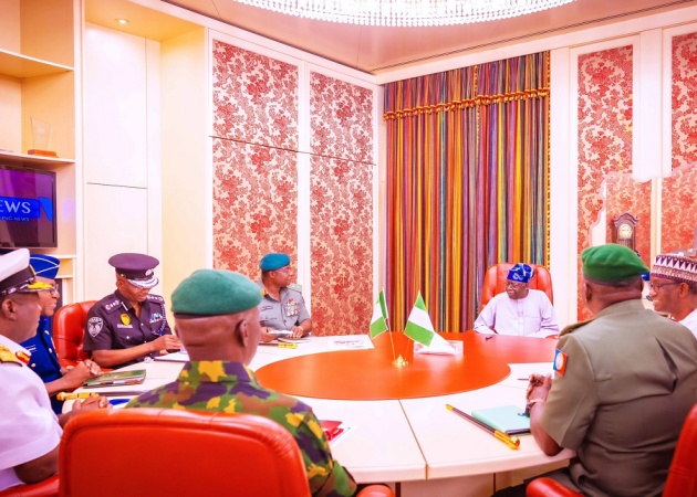 Tinubu meets Security Chiefs