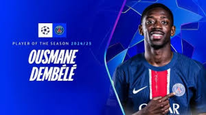 Ousmane Demb?l? named 2024/25 UEFA Champions League Player of the Season