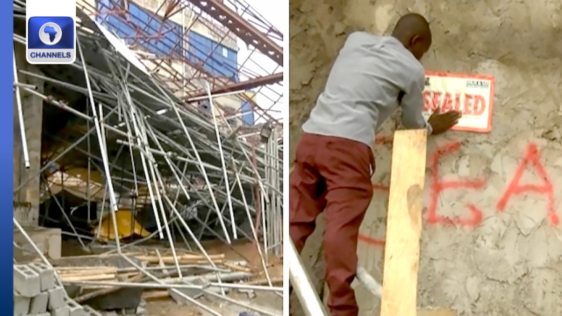Oyo seals off collapsed building under construction