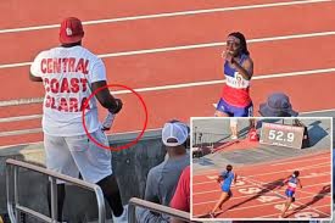 High school track star stripped of state title over celebration stunt that copied Olympic gold medalist: ?I would say reinstate her?