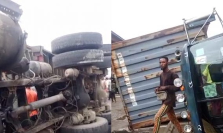 One dead, 3 rescued as truck crushes commercial bus 