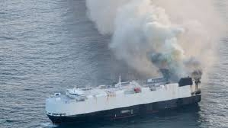Cargo ship carrying 3,000 vehicles, including 800 EVs, sinks in the Pacific Ocean
