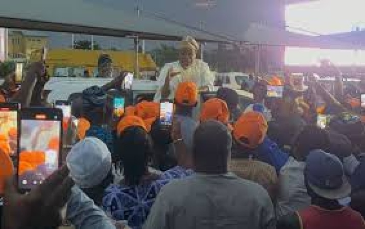 ADC supporters storm Lagos Airport to welcome Aregbesola