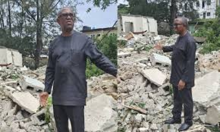 Who demolished Peter Obi?s brother?s house?