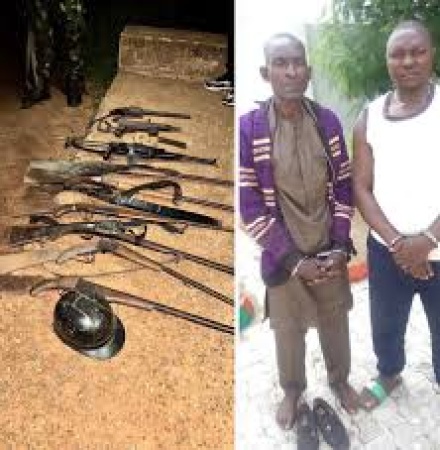6 Brigade troops nab two for illegal arms possession, recover weapons