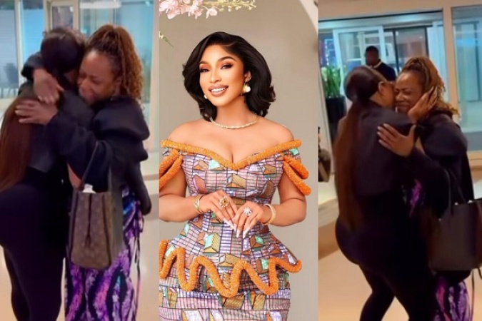 Tonto Dikeh meets long-lost sister in emotional birthday reunion