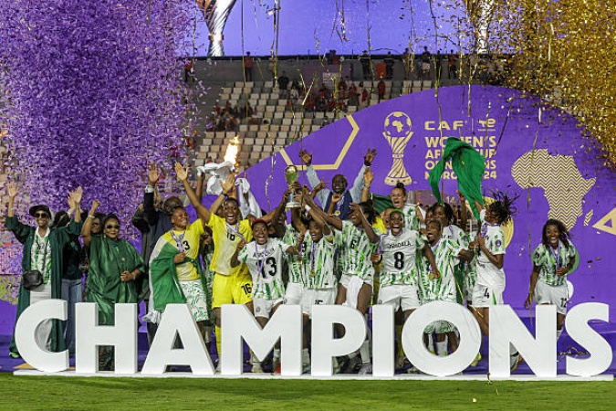 Super Falcons tour Lagos with WAFCON trophy